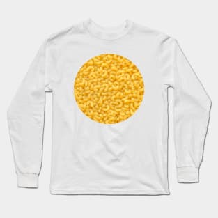 Macaroni Pasta Elbow Noodles Food Photograph Circle Long Sleeve T-Shirt